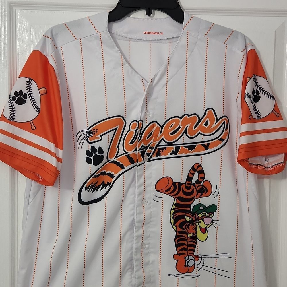 Disney Winnie The Pooh Tigger Tigers Basball Jersey. Kids XL